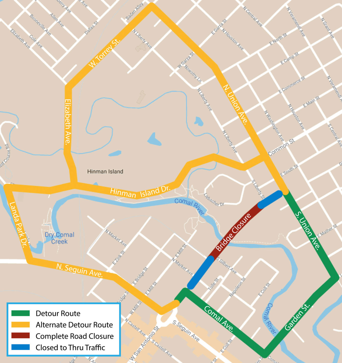 Detour map